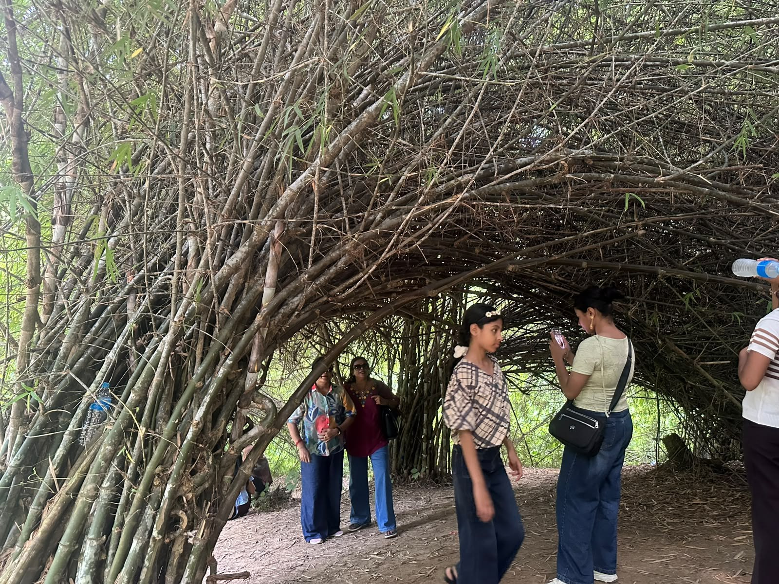 Domestic tourists visiting Banse Gufa.