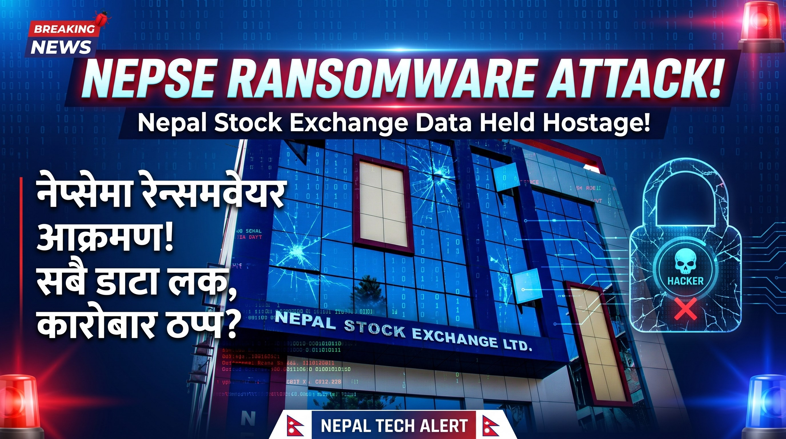 Nepal Stock Exchange building in Kathmandu following the September 2026 Data Hub ransomware disruption.